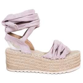 SHELOVET Sandale Espadrilles Legate violet