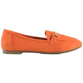 Anesia Paris Mocasini eleganți din piele de căprioară portocale Anesia Paris Mocasini eleganți din piele de căprioară portocale