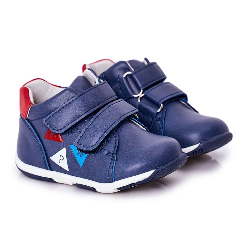 Apawwa Broguri pentru copii cu velcro bleumarin Milo albastru