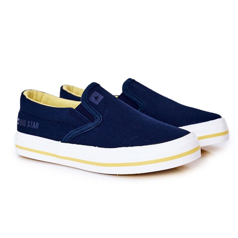 Adidași pentru copii Slip-On Big Star HH374011, adidași alunecați, bleumarin albastru