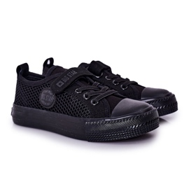 Adidași negri pentru copii cu plasă Big Star HH374015 negru Adidași negri pentru copii cu plasă Big Star HH374015 negru