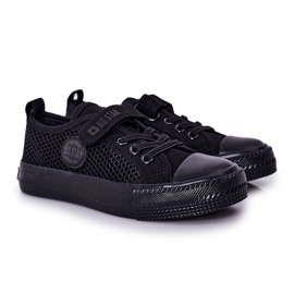 Adidași negri pentru copii cu plasă Big Star HH374015 negru