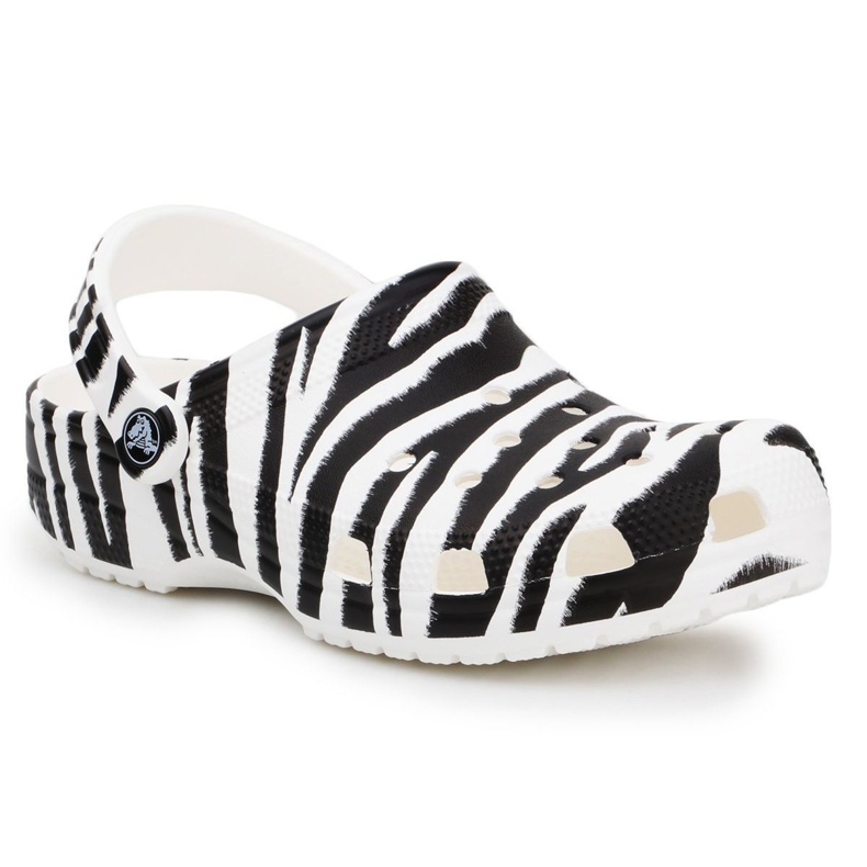 Sabot Crocs Classic Animal Print W 206676-1DE alb negru