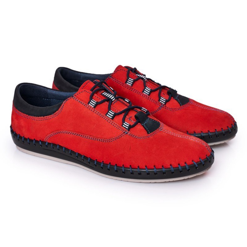 Bednarek Polish Shoes Încălțăminte din piele pentru bărbați Bednarek Red roșu