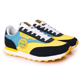 Pantofi sport pentru bărbați Memory Foam Big Star HH174249 Galben-Albastru multicolor