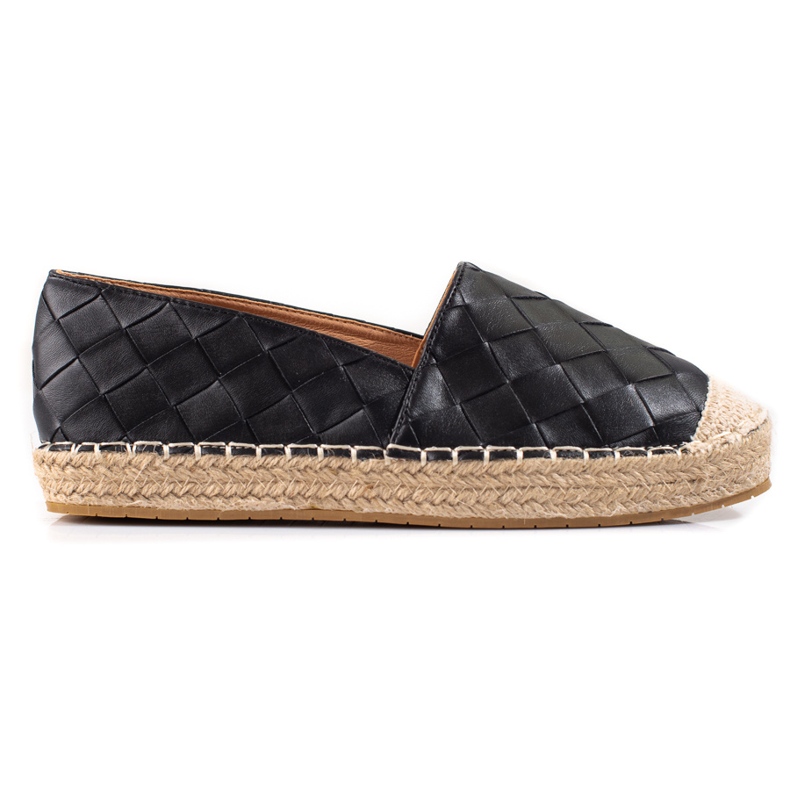 SHELOVET Espadrile matlasate negru