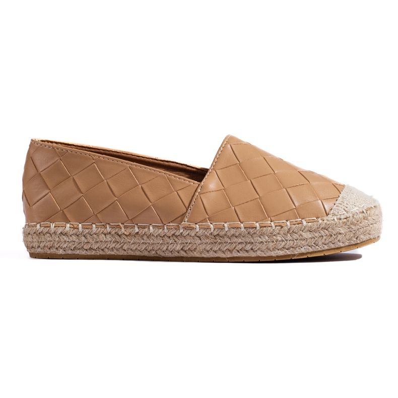 SHELOVET Espadrile matlasate maro