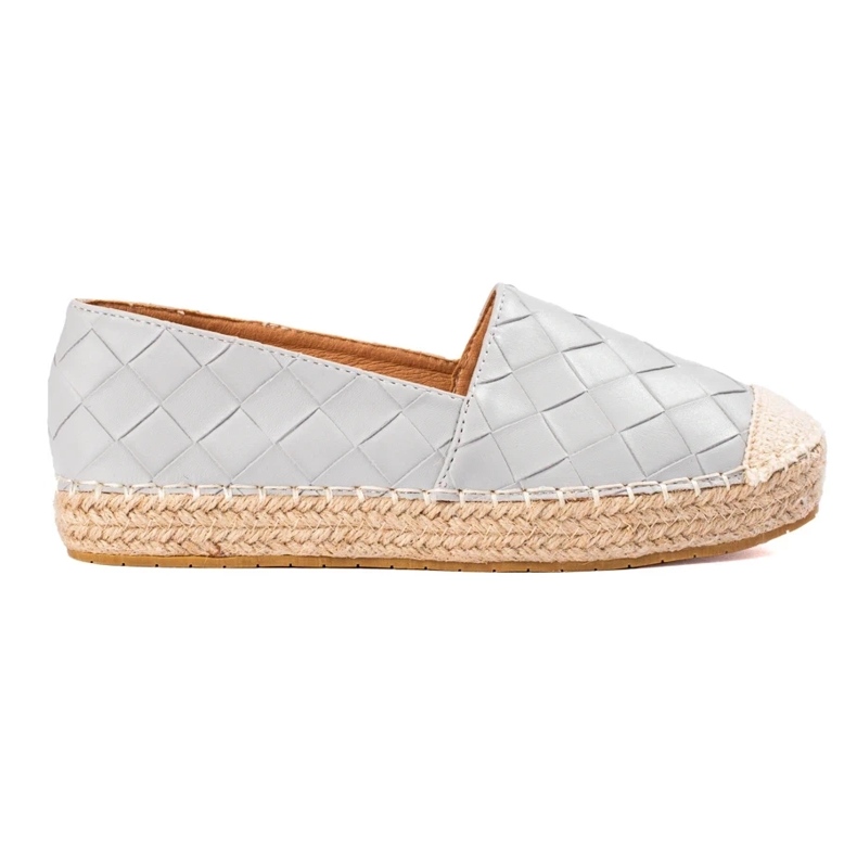 SHELOVET Espadrile matlasate gri