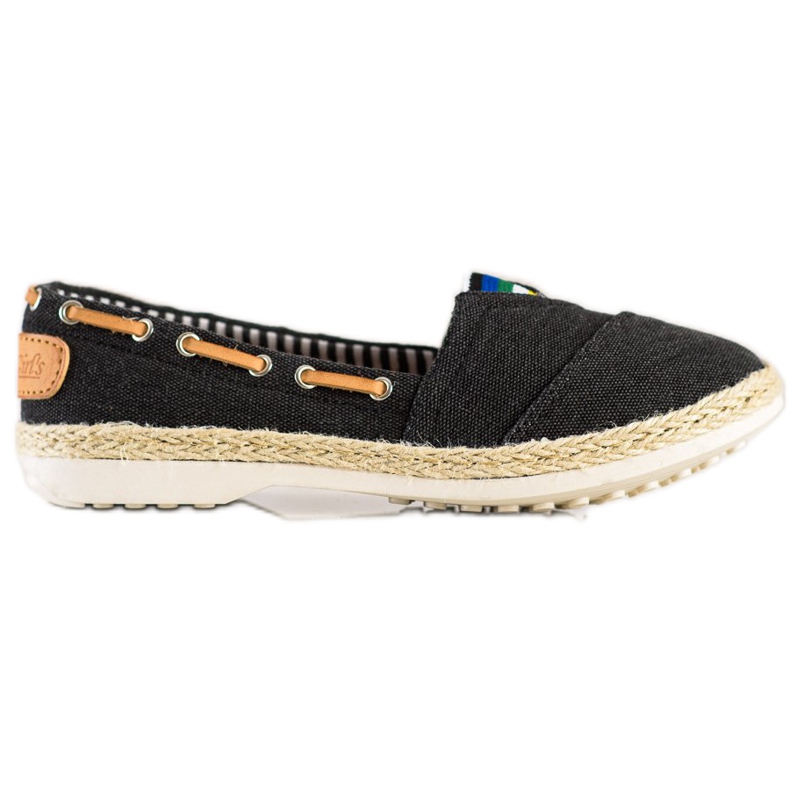 Beauty Girl'S Espadrile textile negru
