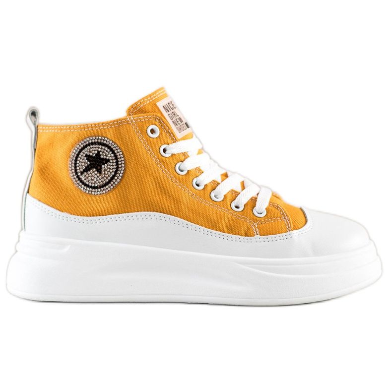 SHELOVET Adidași galbeni înalți