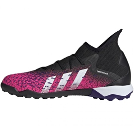 Ghete de fotbal Adidas Predator Freak.3 Tf M FW7517 alb, negru, roz negru