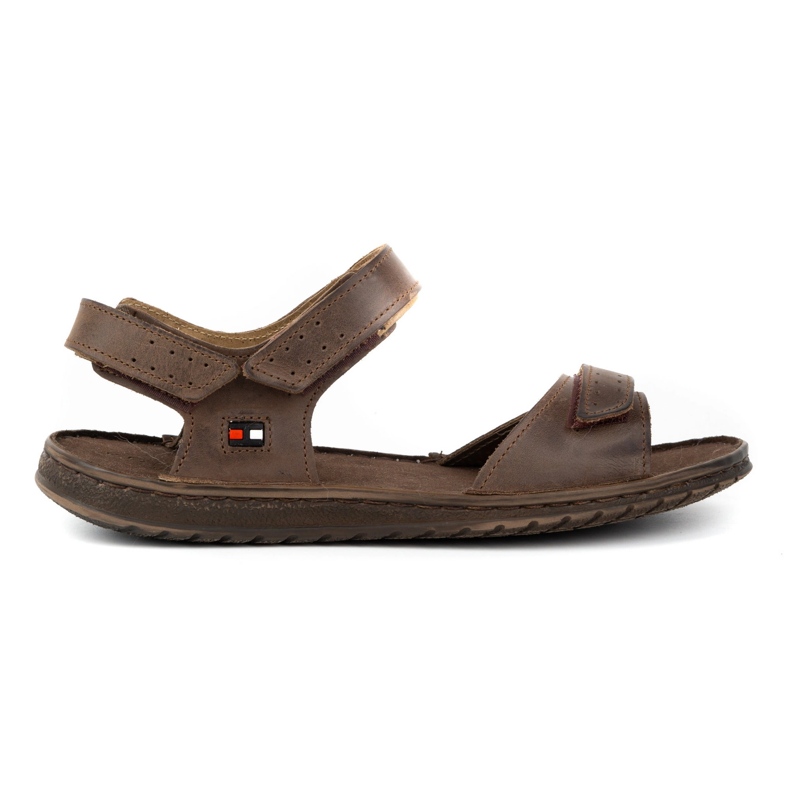 KOMODO Sandale din piele pentru bărbați maro 881K