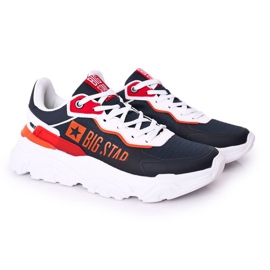 Încălțăminte sport pentru bărbați Memory Foam Big Star HH174207 albastru-albastru albastru marin multicolor