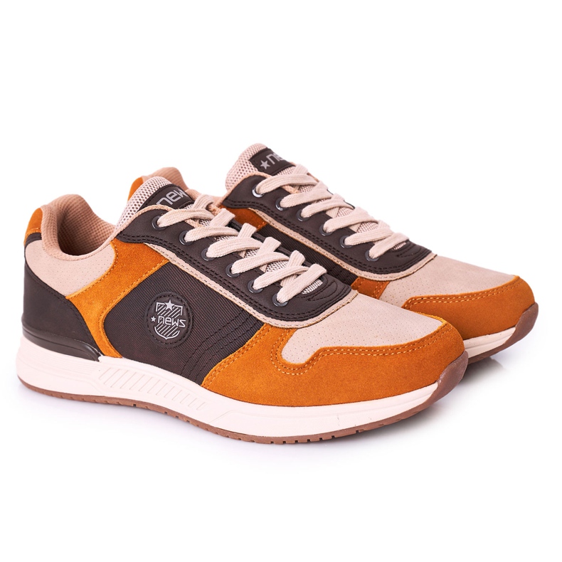 NEWS Încălțăminte sport pentru bărbați Adidași Galben-Maro Harold multicolor