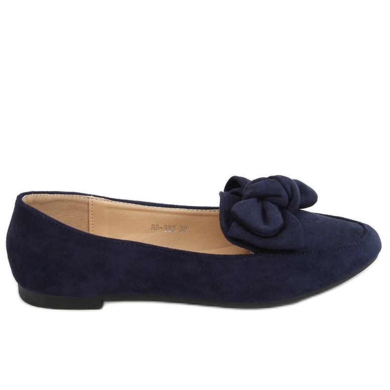Mocasini cu arc bleumarin 88-382 Navy albastru marin