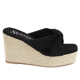 Black XY14P Espadrile negre pene negru Black XY14P Espadrile negre pene negru