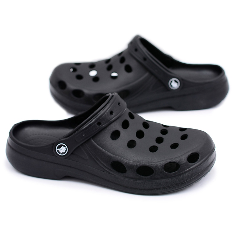 Flameshoes Sandale pentru bărbați Black Kroks negru Flameshoes Sandale pentru bărbați Black Kroks negru