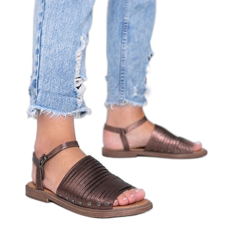 Sandale Brown Sun Shiny Brown maro Sandale Brown Sun Shiny Brown maro