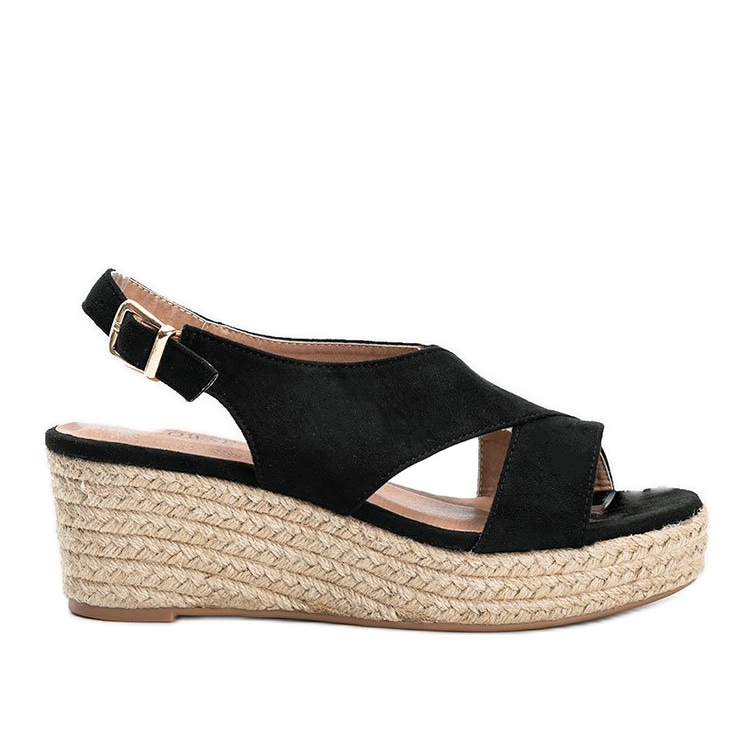 Espadrile negre pe pană de Marina negru