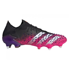Ghete de fotbal Adidas Predator Freak.1 Low Sg M FW7246 grafit, negru, violet negru Ghete de fotbal Adidas Predator Freak.1 Low Sg M FW7246 grafit, negru, violet negru