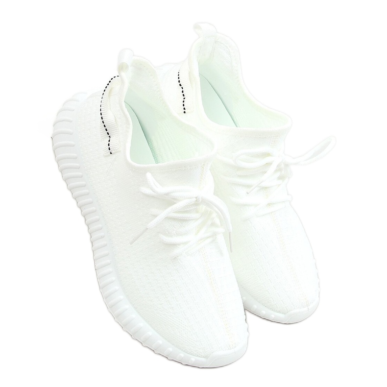 Șosete albe pantofi sport 7817 Alb