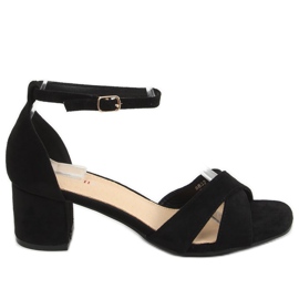 Sandale cu toc negru 8832 Negru Sandale cu toc negru 8832 Negru