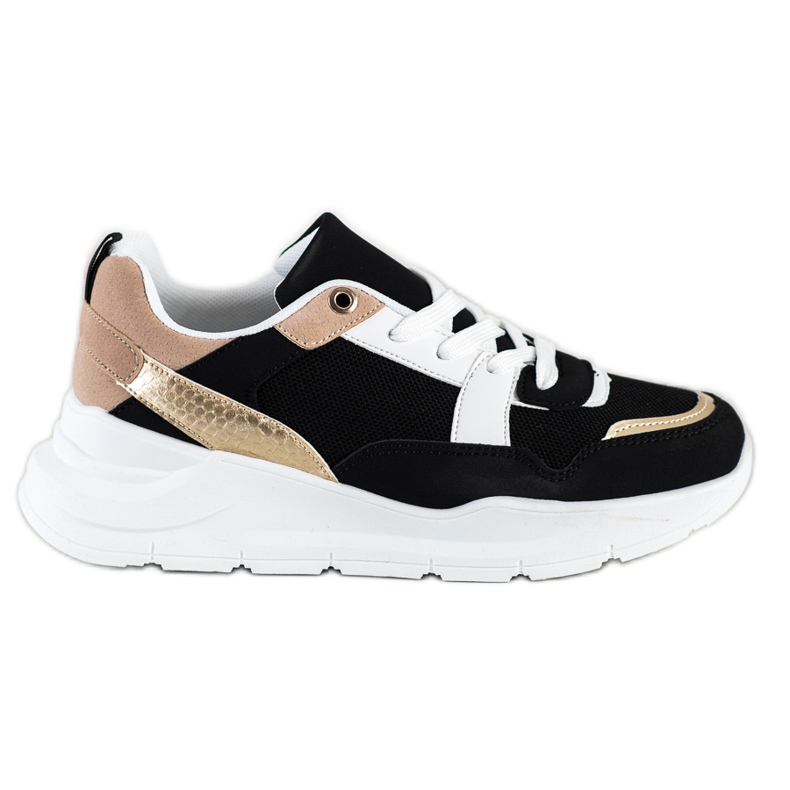 SHELOVET Adidași eleganți cu plasă negru