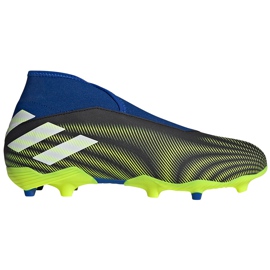 Pantofi de fotbal Adidas Nemeziz.3 Ll Fg albastru-verde FW7411 alb, negru, albastru, galben