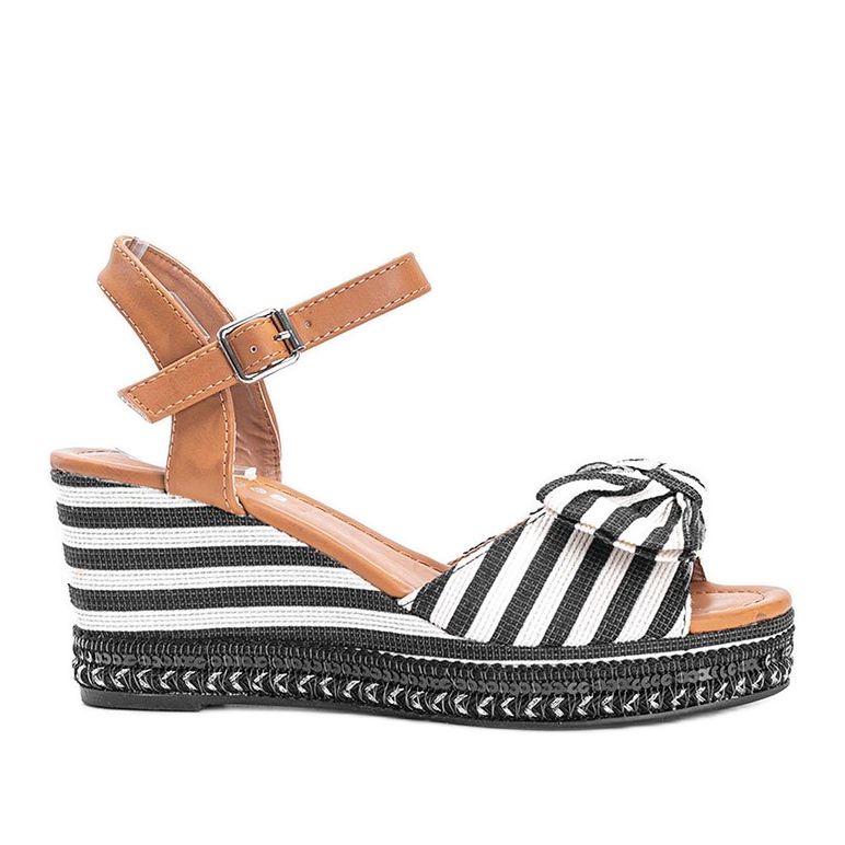 Sandale cu pană alb-negru de la Dulce