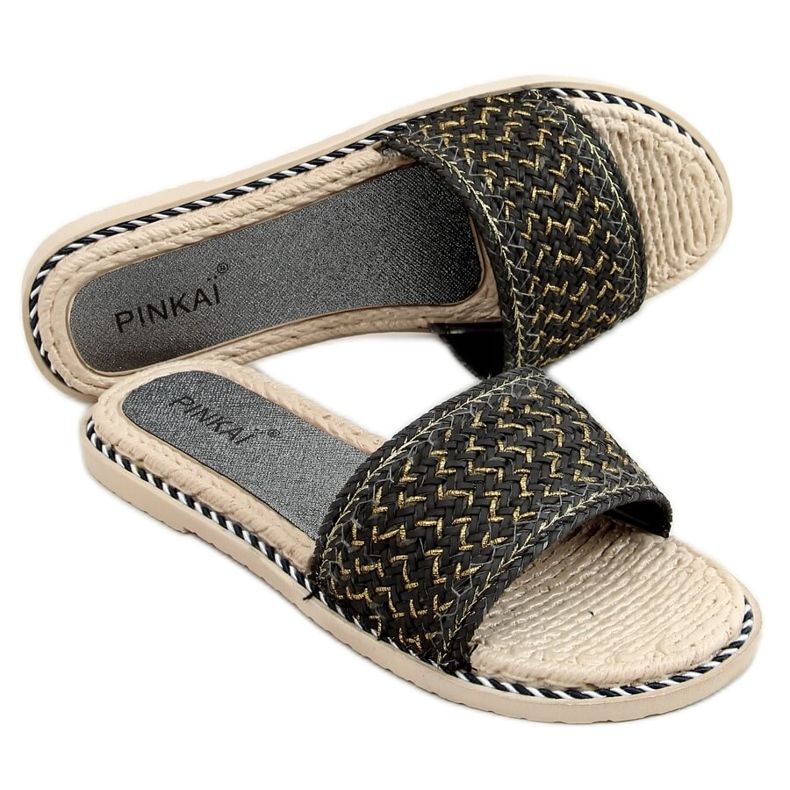 Papuci negri pentru femei negri LS002 Negru Papuci negri pentru femei negri LS002 Negru