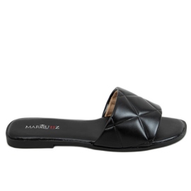 Papuci matlasati negri 5860 Negru Papuci matlasati negri 5860 Negru
