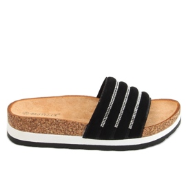 Papuci de plută negri LS018 Negru Papuci de plută negri LS018 Negru