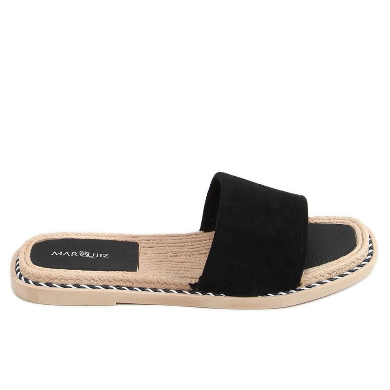 Papuci negri din piele de căprioară negri 1096 Negri negru