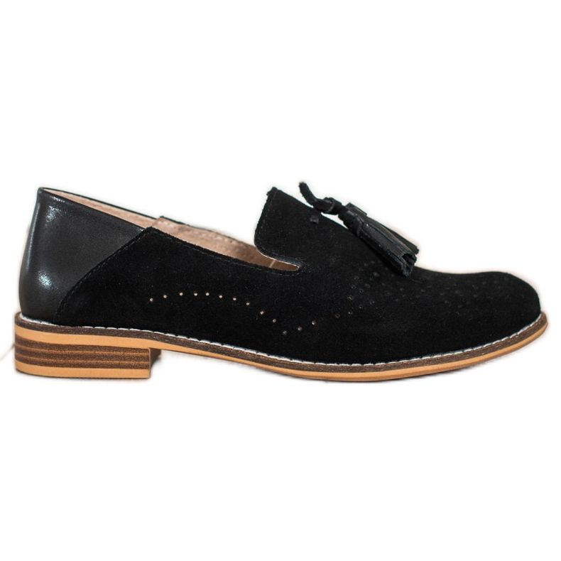 Filippo Domnii din piele cu franjuri negru Filippo Domnii din piele cu franjuri negru