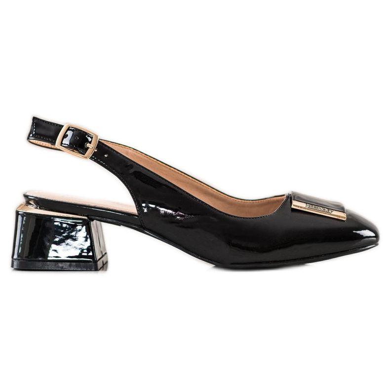 Filippo Pompe negre cu piele ecologică negru