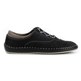 Olivier Pantofi casual bărbați 312K nubuc negru Olivier Pantofi casual bărbați 312K nubuc negru