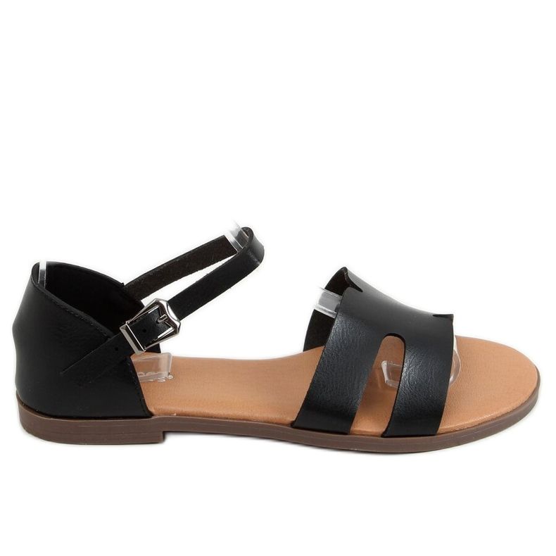 Sandale negre pentru femei 7823 Negre negru