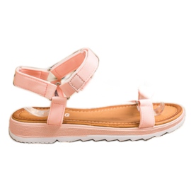 SHELOVET Sandale la modă cu Velcro roz SHELOVET Sandale la modă cu Velcro roz
