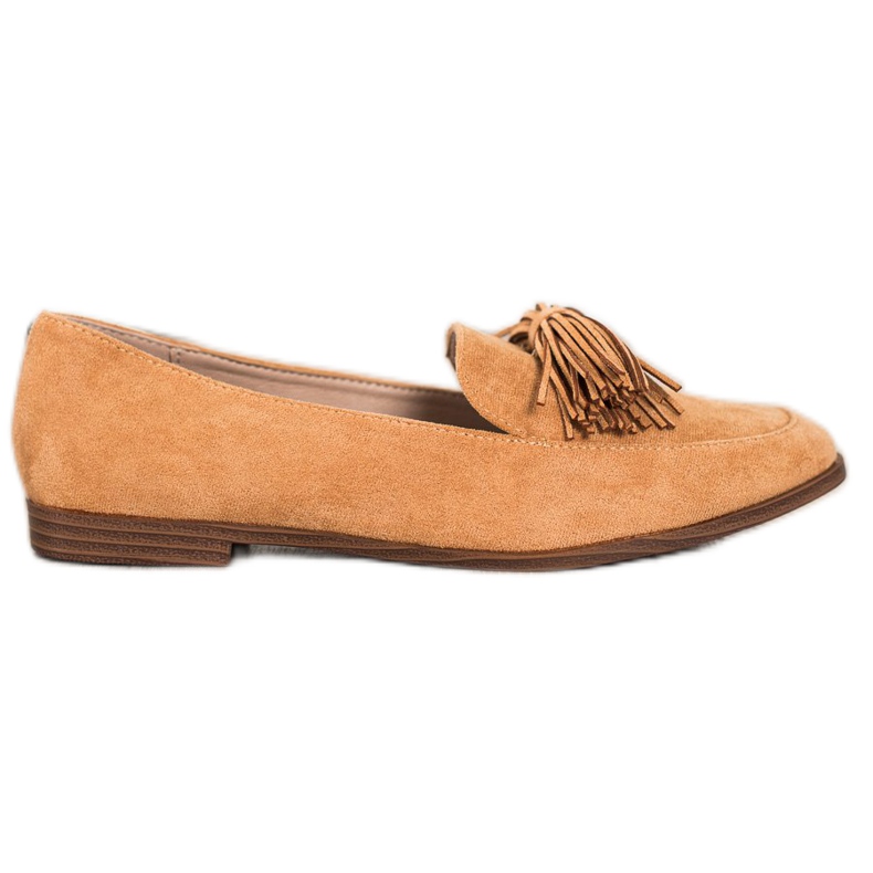 Evento Lordi din piele intoarsa cu franjuri maro