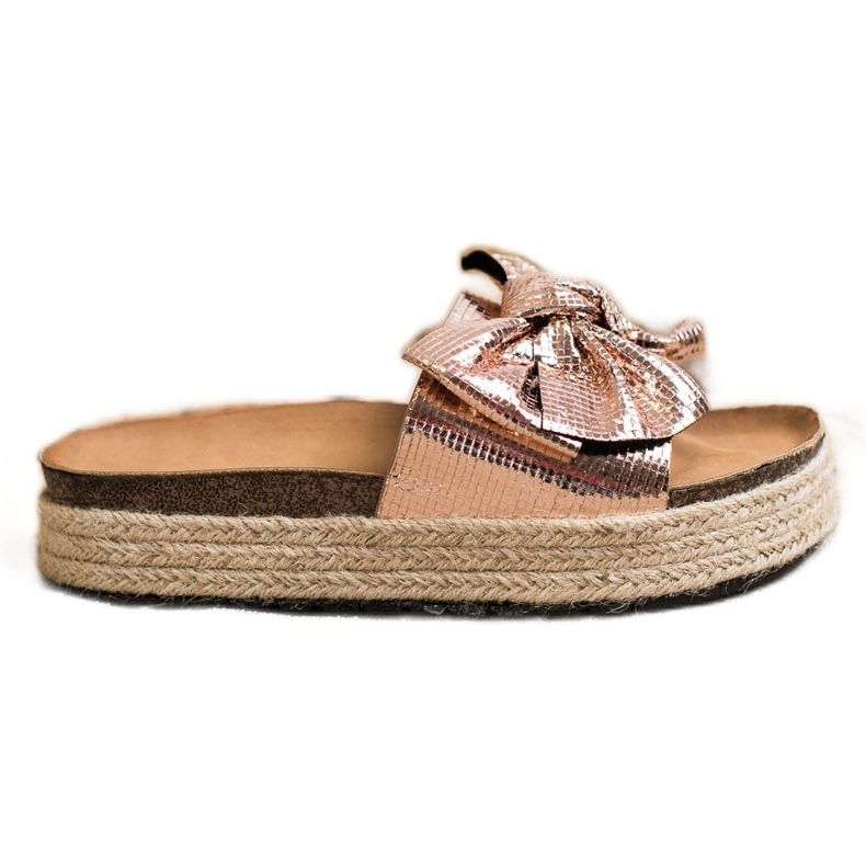 SHELOVET Papuci Strălucitori Cu Arc de aur