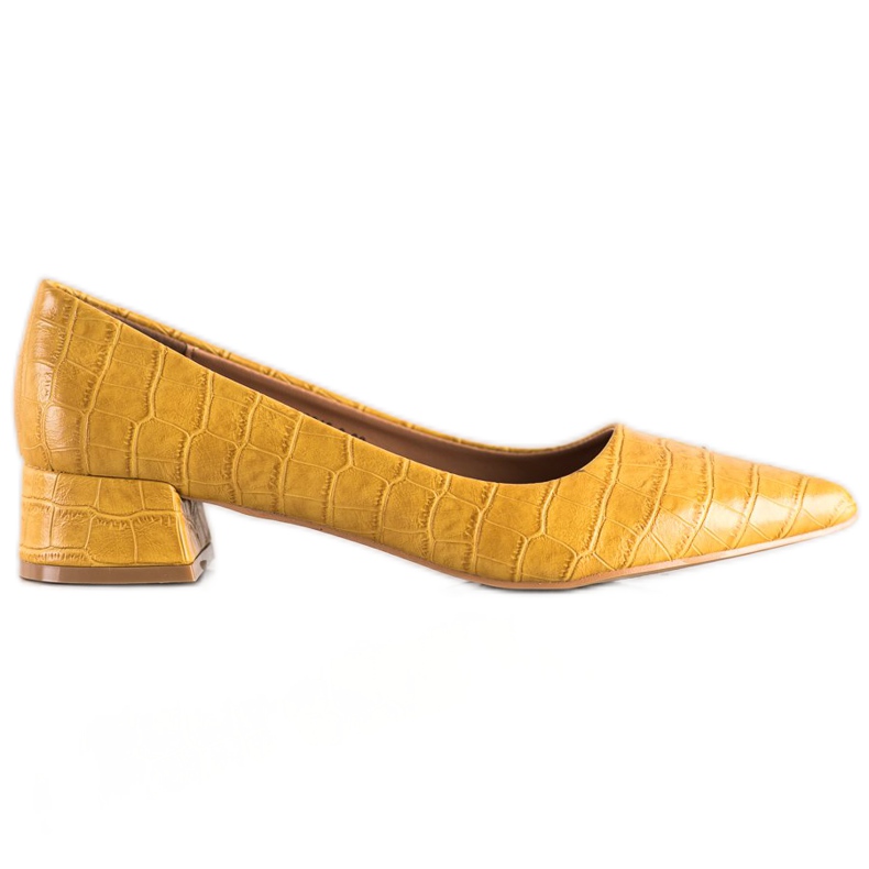 Sweet Shoes Pompe clasice pe tocuri joase galben Sweet Shoes Pompe clasice pe tocuri joase galben