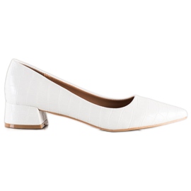 Sweet Shoes Pompe clasice pe tocuri joase alb Sweet Shoes Pompe clasice pe tocuri joase alb