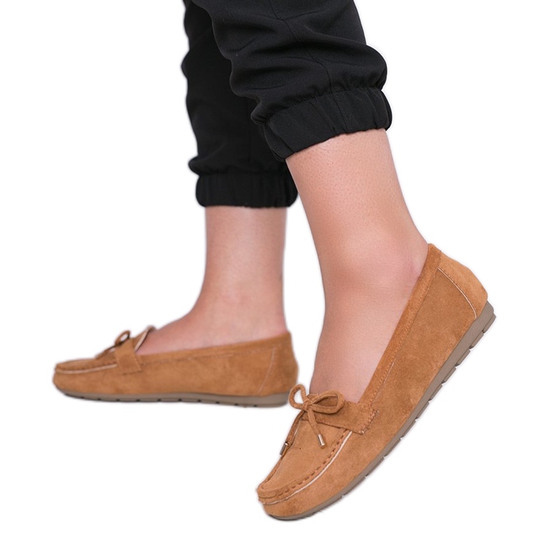 Mocasini maro cu fundă Deonte