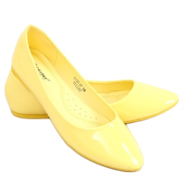 Ballerine galbene lăcuite galben CC201 galben