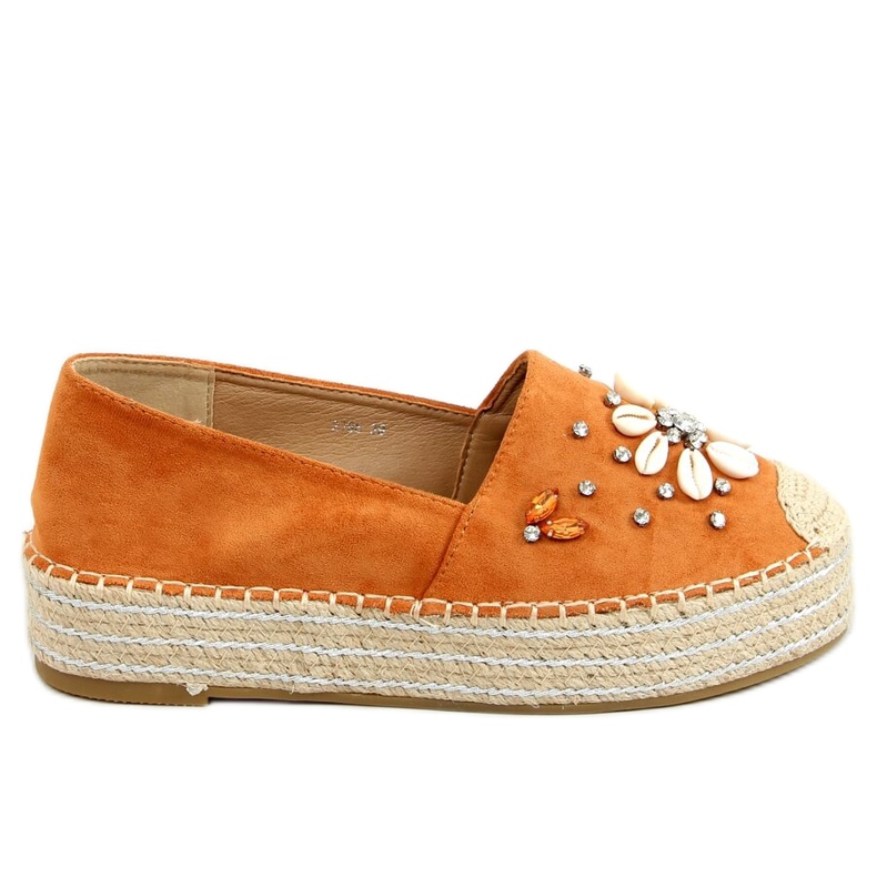 Espadrile pentru femei cu scoici cămilă 2798 Camel maro