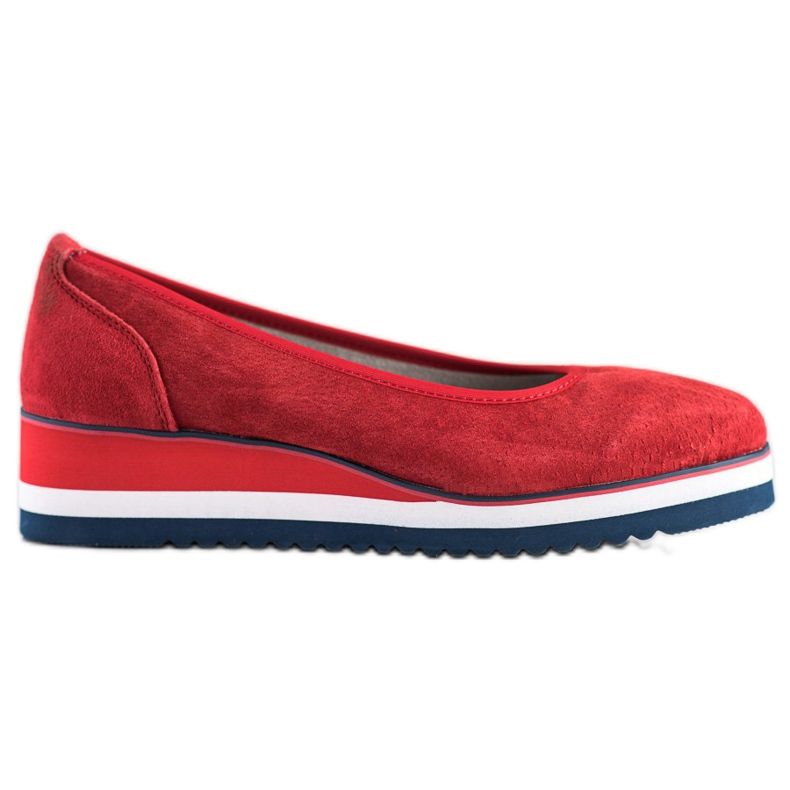 Filippo Pompe din piele cu pană roșu Filippo Pompe din piele cu pană roșu