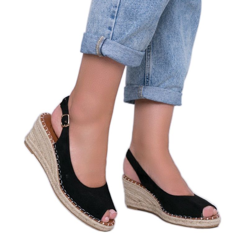 Sandale negre de la Caitlin negru Sandale negre de la Caitlin negru