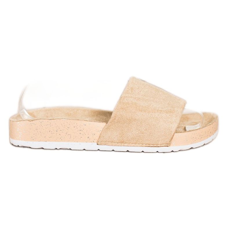 SHELOVET Papuci din piele de căprioară la modă maro