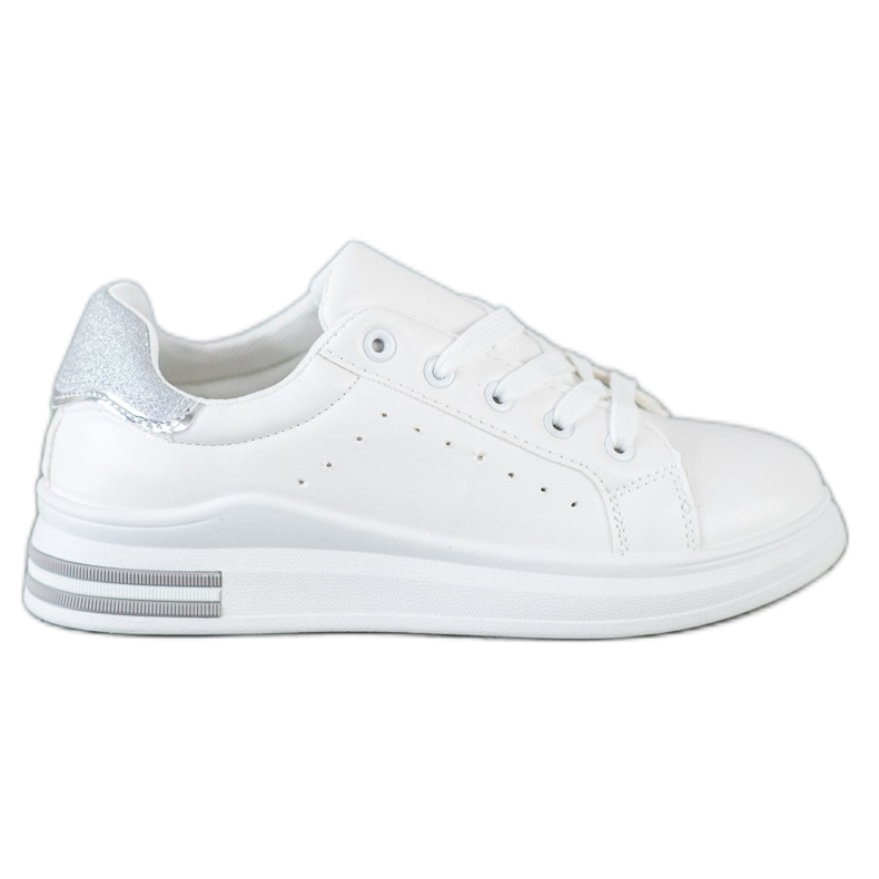 Diamantique Adidași cu inserție de sclipici alb