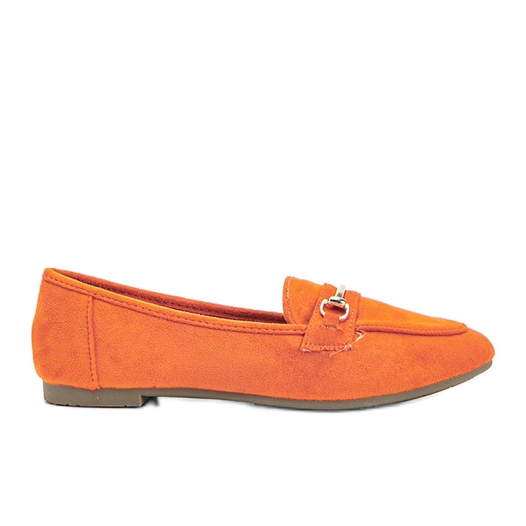 Mocasini din piele ecologică Orange Brynn portocale